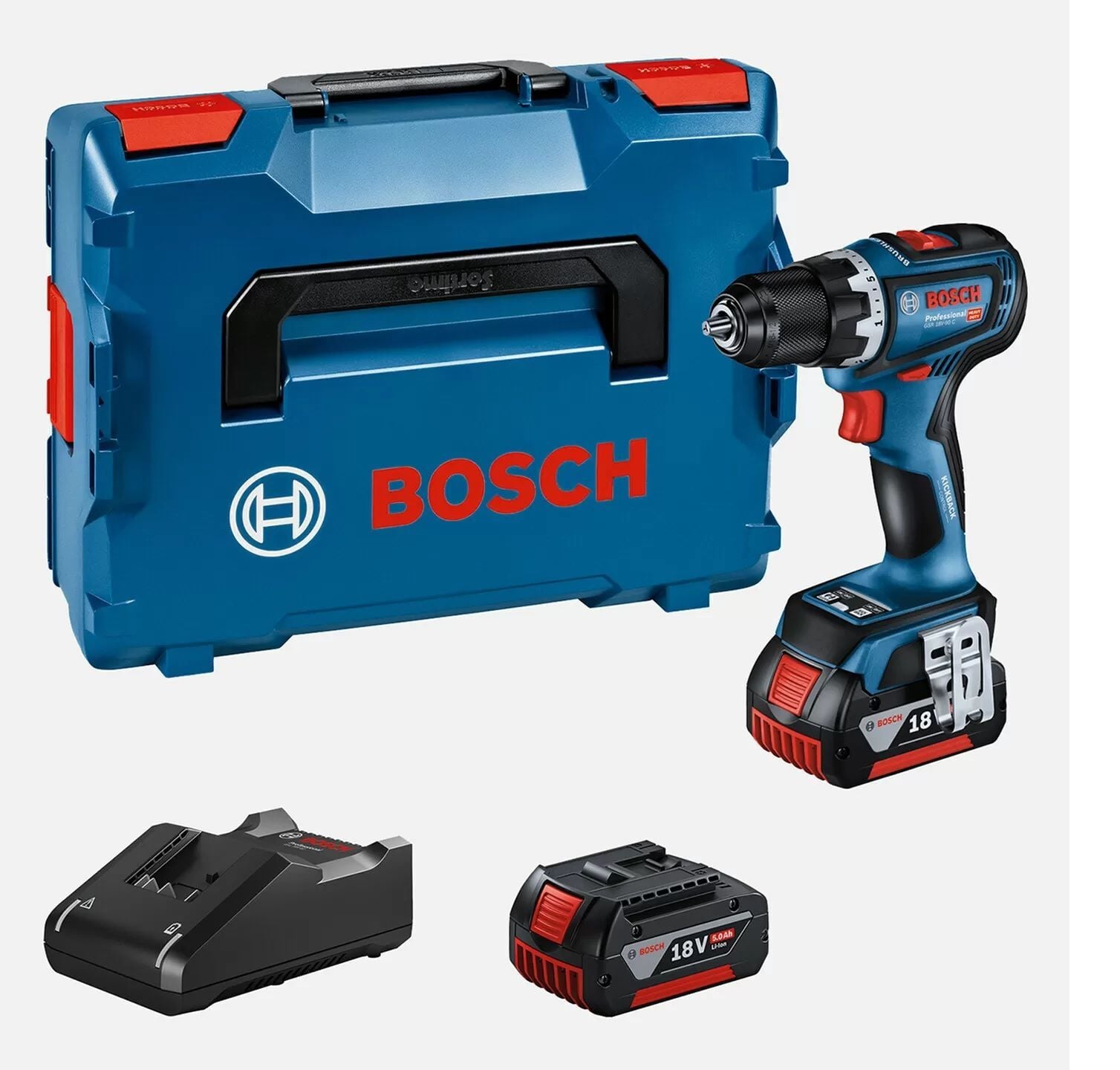 Bosch Professional GSR 18V-90 C 5ah Çift Akülü Delme Vidalama - 06019K6006