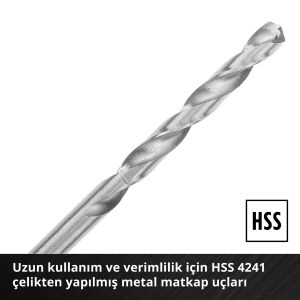 Einhell 10 Parça Metal Delme Uç Seti