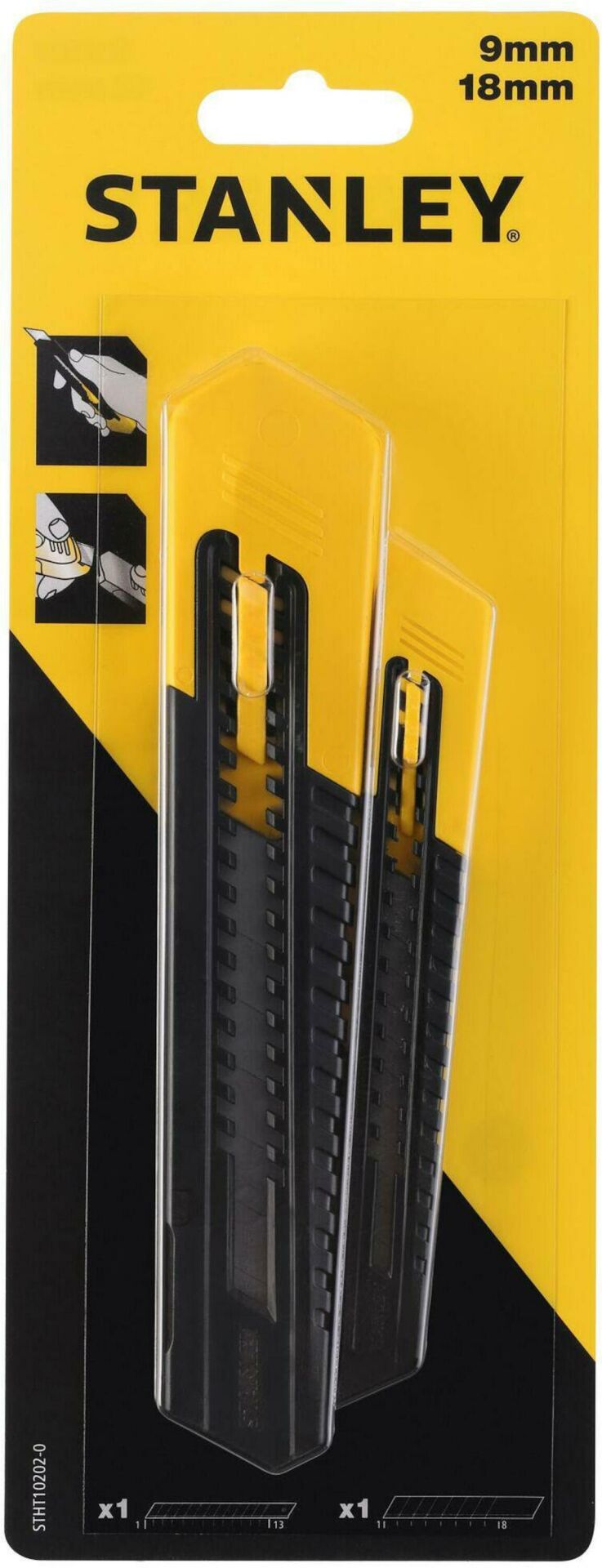 Stanley STHT10202-0 İkili Maket Bıçağı Seti 18mm+9mm