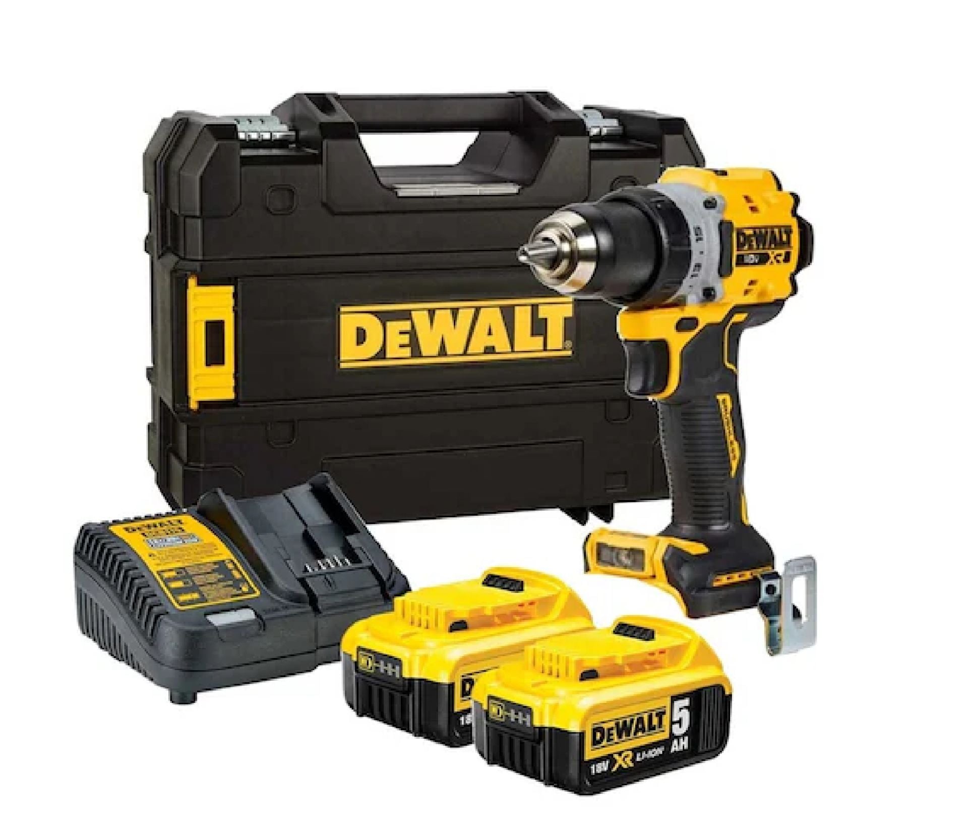 Dewalt DCD800P2T 18V 5.0AH Li-Ion Kömürsüz Çift Akülü Darbesiz Matkap