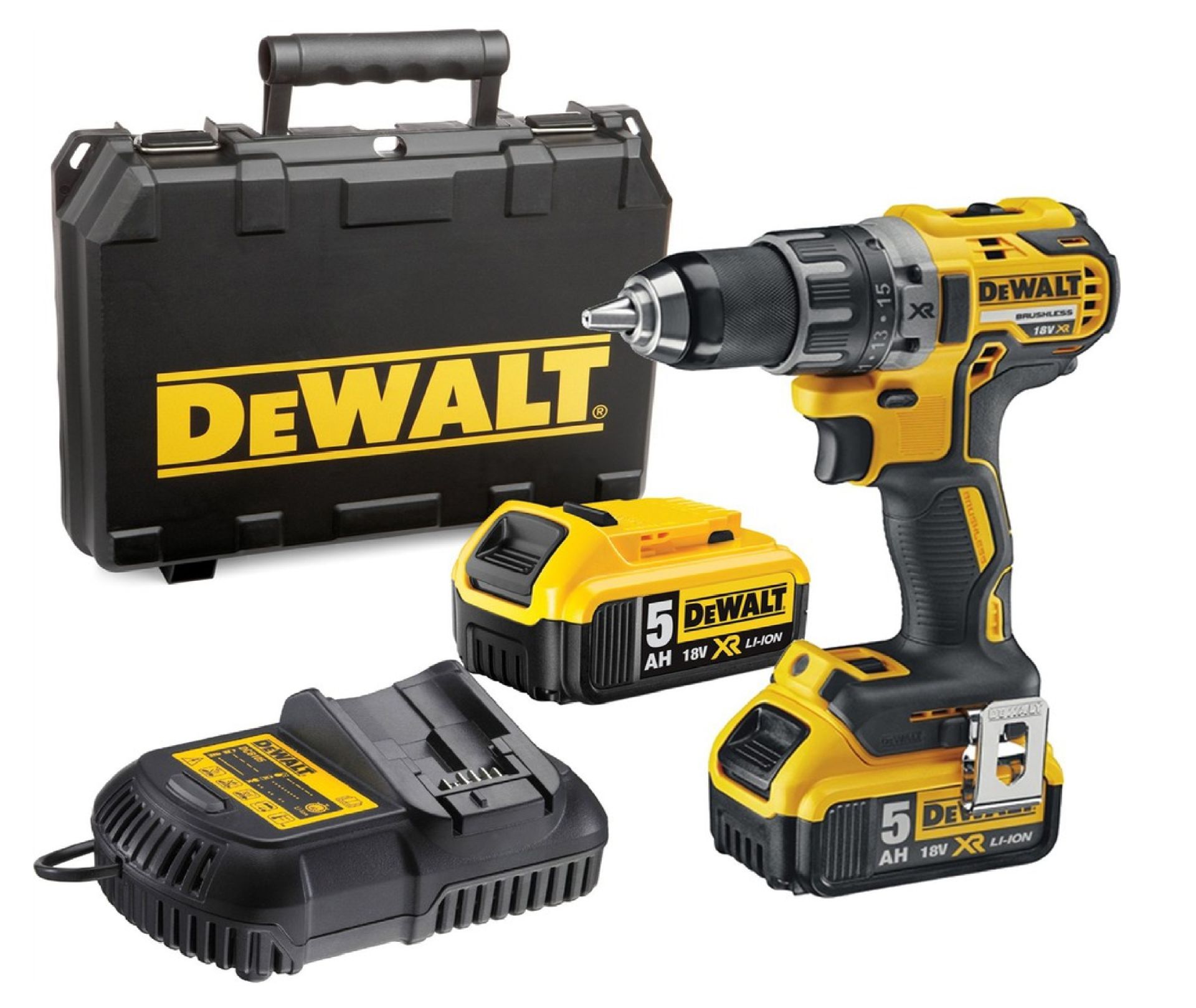 Dewalt DCD791P2-QW 18/5.0Ah Li-İon Çift Akülü Kömürsüz Profesyonel Vidalama