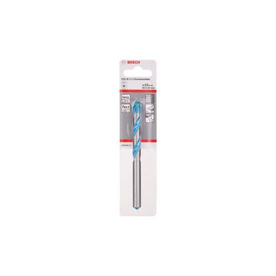Bosch - Çok Amaçlı Matkap Ucu Cyl-9 Multi Construction - 10 X 80 X 120 Mm, D 9 Mm