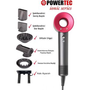 Powertec TR-3333 Plazma 2400 W Saç Kurutma Makinesi