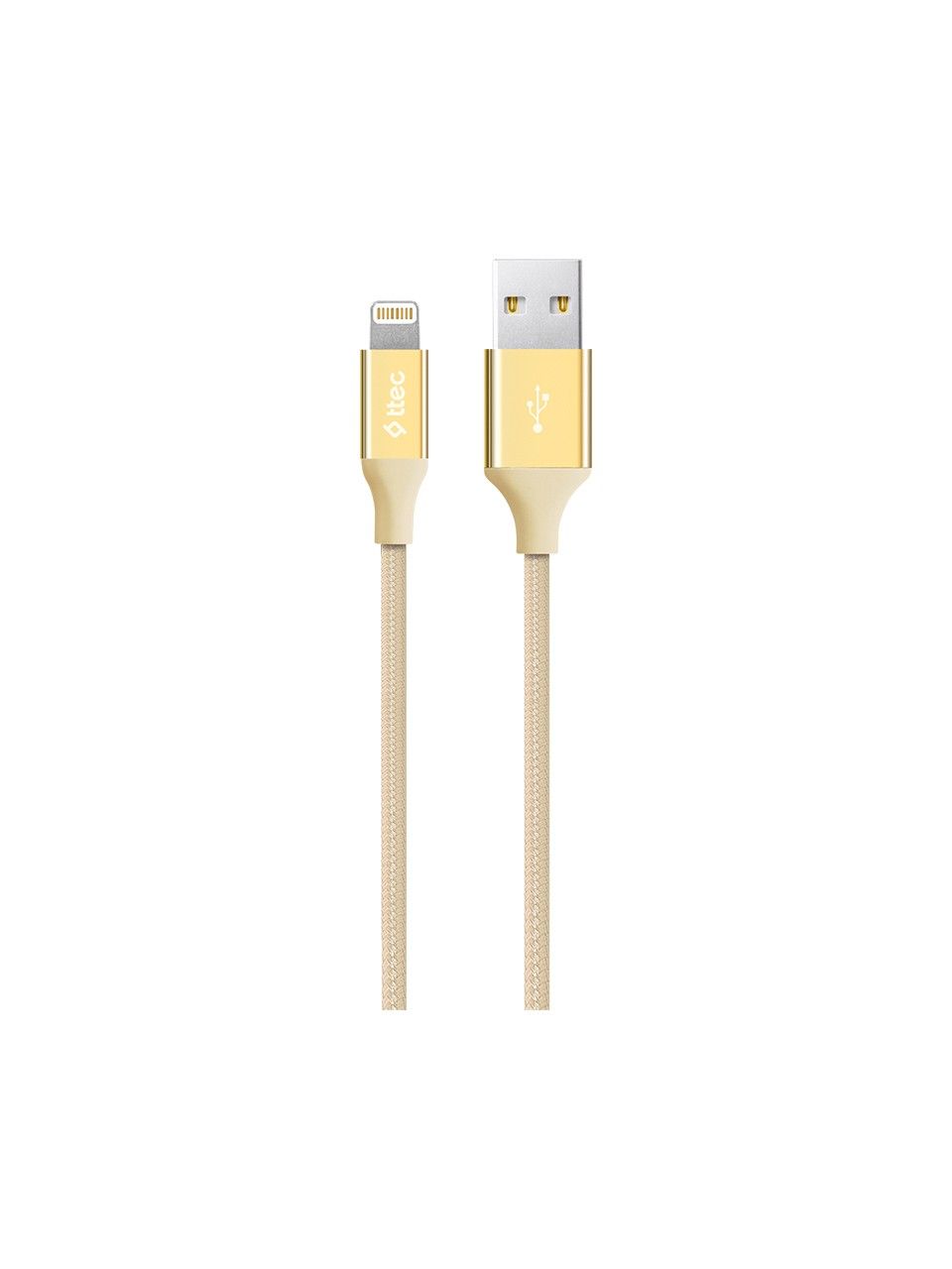 Ttec AlumiCable 2DK16A Altın 1.2 m USB to Lightning Şarj Kablosu