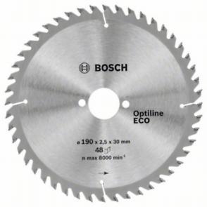 Bosch Optiline Eco Ahşap Daire Testere Bıçağı 190x30 (48 Diş)