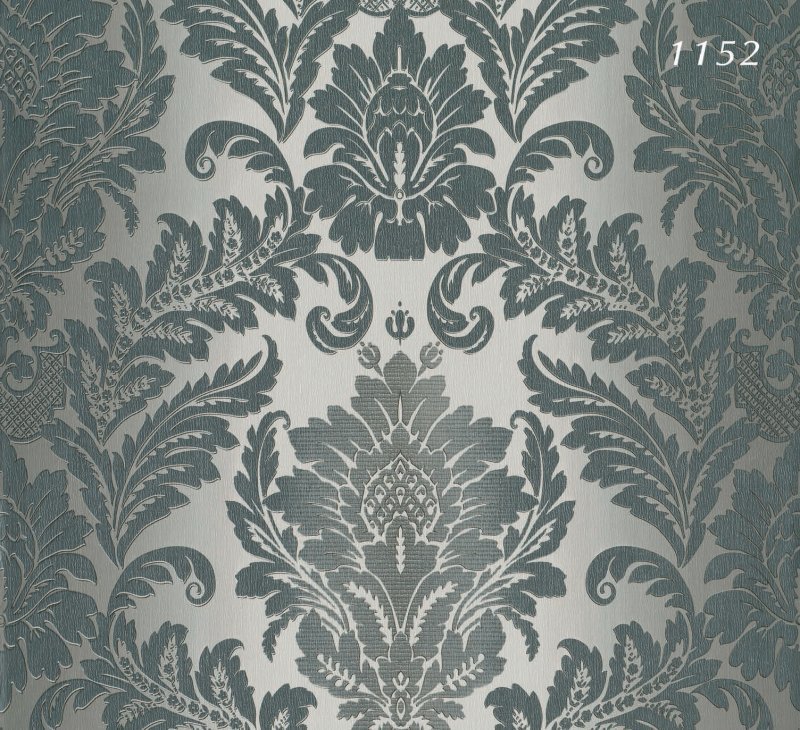 Halley Emboss  Damask Antrasit Duvar Kağıdı