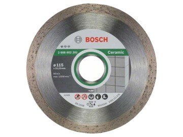 Bosch - Standard Seri Seramik İçin Elmas Kesme Diski - 115 X 22,23 X 1,6 X 7 Mm