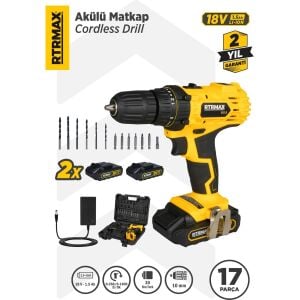 RTM350 ÇİFT AKÜLÜ MATKAP 1.5A 18V