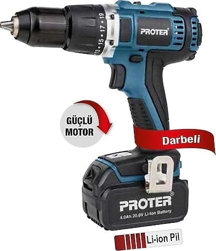 Proter PST 740 BL 20 V Akülü Darbeli Matkap