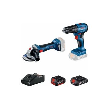 Bosch GWS 180-LI Taşlama + GSB 185-LI Vidalama Çift Akülü Set