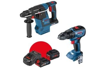 Bosch GBH 18V-26 Kırıcı-Delici + GSR 18V-50 Vidalama 4 Ah + 8 Ah Akülü El Aletleri Seti