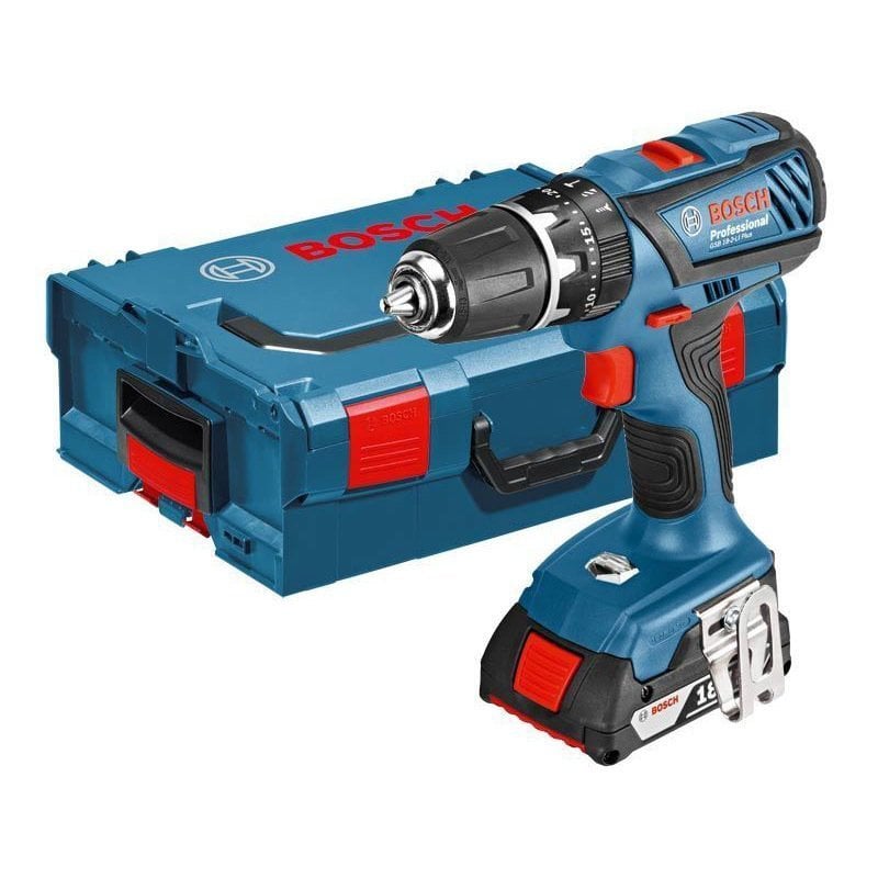 Bosch GSB 18-2-LI Plus Akülü Darbeli Vidalama L-Boxx Çantalı 2 x 4,0 Ah