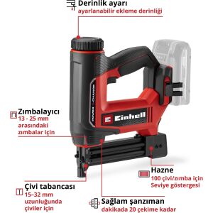Einhell TE-CN 18/32 Li Aküsüz Zımba Çivi Tabancası