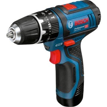 Bosch GSB 12V-15 2 Ah+4 Ah Çift Akülü Darbeli Delme/vidalama + 25 Parça Set Soft Çantalı