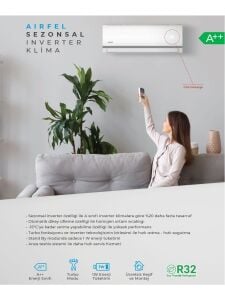 Airfel LTXM35N 12000 BTU R32 A++ Inverter Duvar Tipi Klima