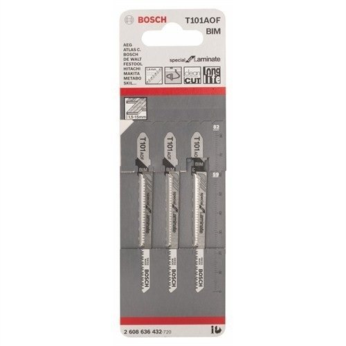 Bosch Laminant İçin Özel T 101 Aof Dekupaj Testeresi Bıçağı 3'Lü Paket