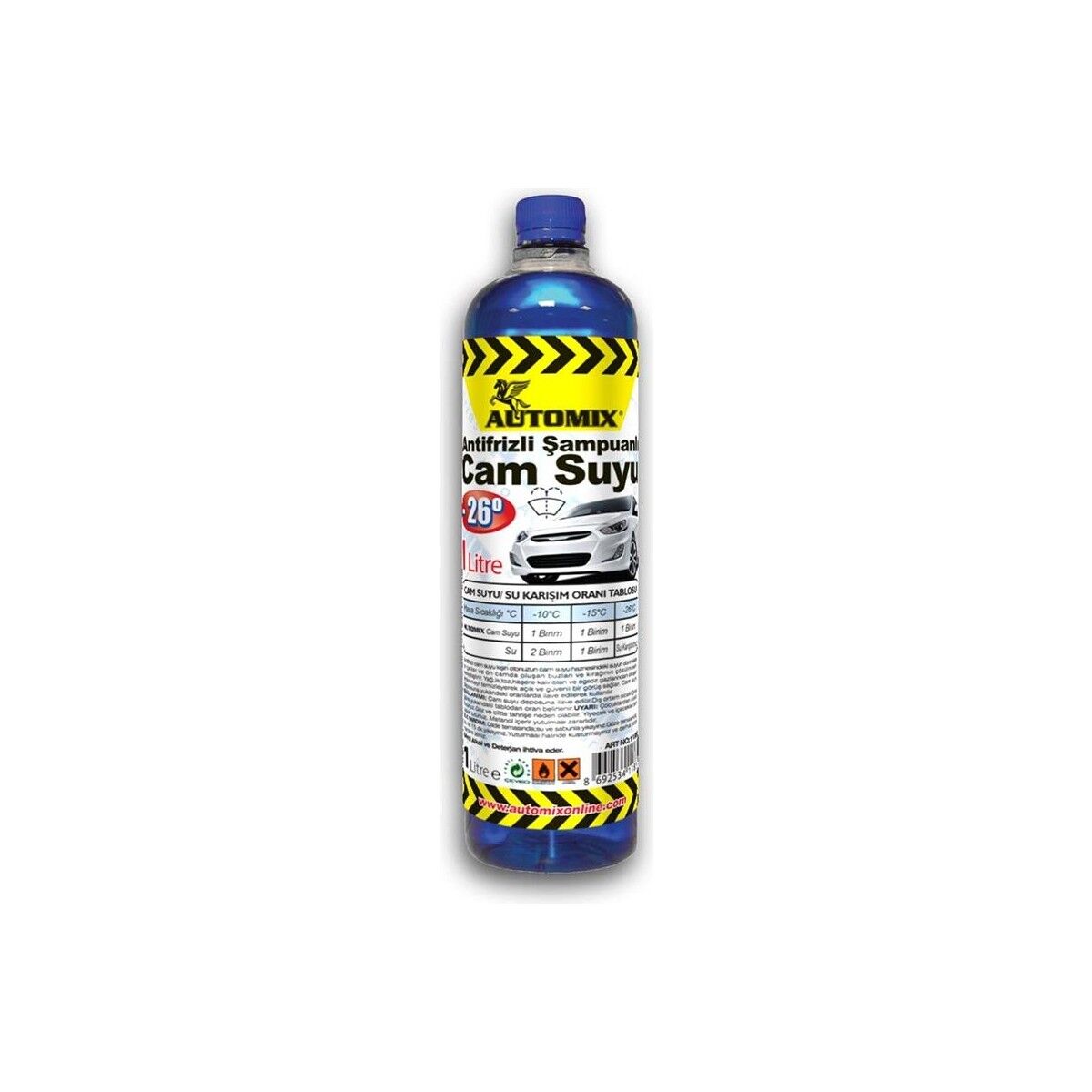 Automix Antifrizli Şampuanlı 1 Lt - 26° Cam Suyu