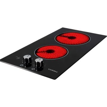 Luxell V3-02P Vitroseramik Elektrikli Siyah Domino Ocak