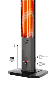 Luxell MHR-1800 Uzaktan Kumandalı 1800 W Orbit Kule Isıtıcı
