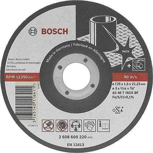Bosch 125x1,0 mm Inox Rapido Turbo Seri Kesme Diski