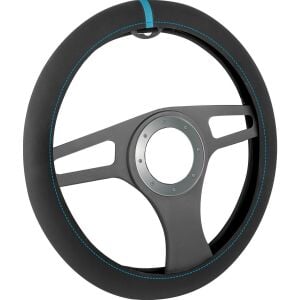 Automix Direksiyon Kılıfı Alcantara Tek Çizgi Mavi