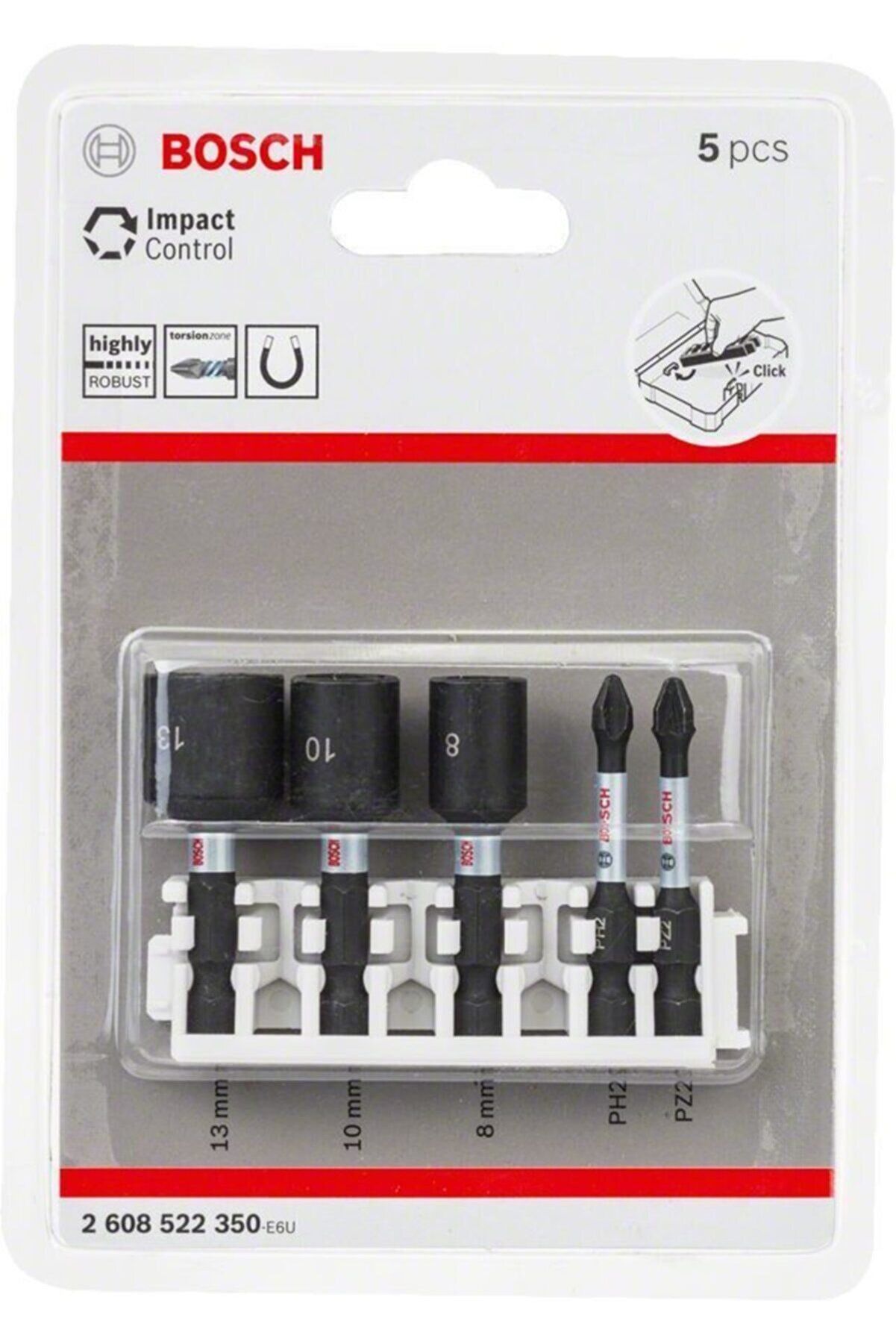 Bosch İmpact Control Serisi 5'li Lokma ve Uç Seti