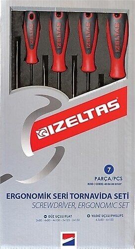 İzeltaş 4350 Ergonomik Seri 7 Parça Tornavida Seti