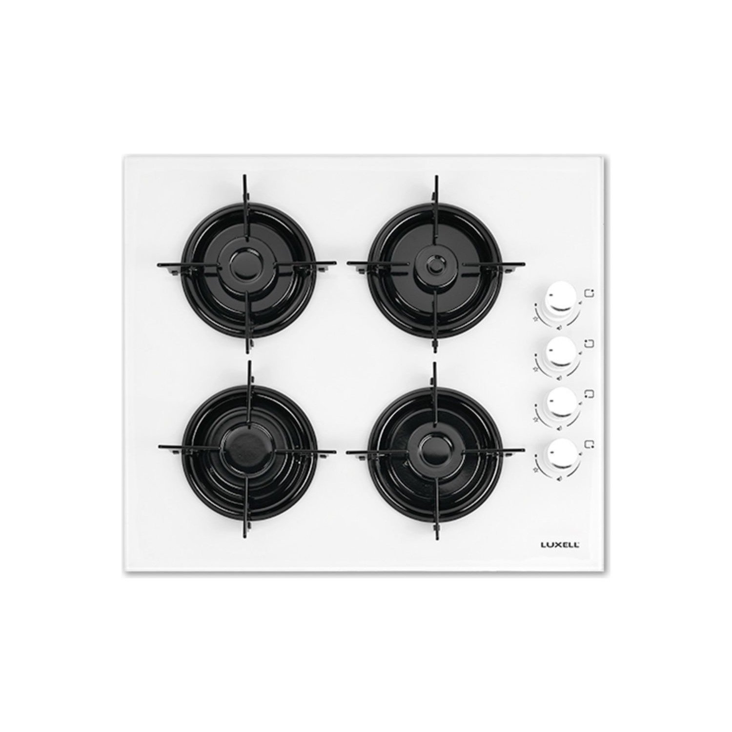 Luxell LX-40 TAHDF Beyaz Cam Ankastre Ocak