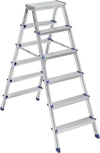 Saraylı Çift Taraflı Metal Merdiven 6+6 Basamaklı