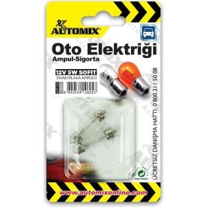 Automix 12V 5W Sofit Ampul Seti (2 Ad)