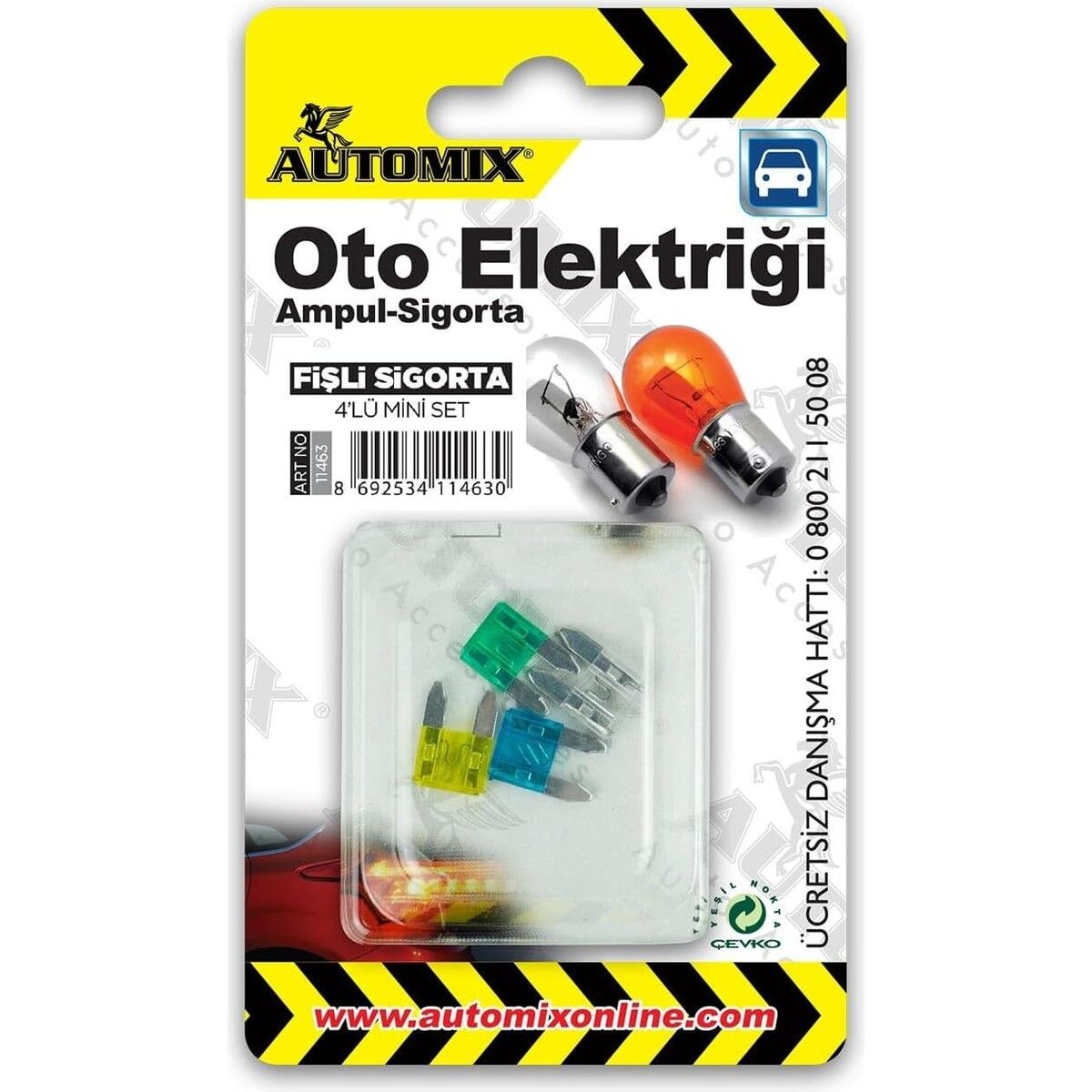 Automix Fişli Sigorta Mini 4'Lü