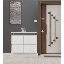 Kaser 2+2 Metal Ayakkabılık Beyaz