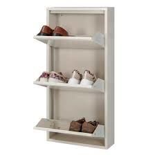 Kaser 3'lü Metal Ayakkabılık Krem