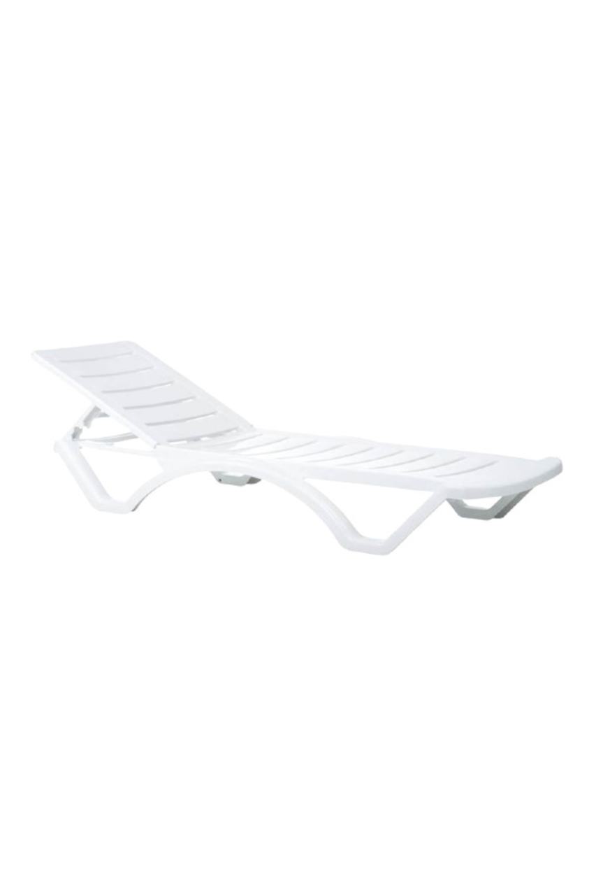 DELTA ŞEZLONG BEYAZ 70x192x42 CM
