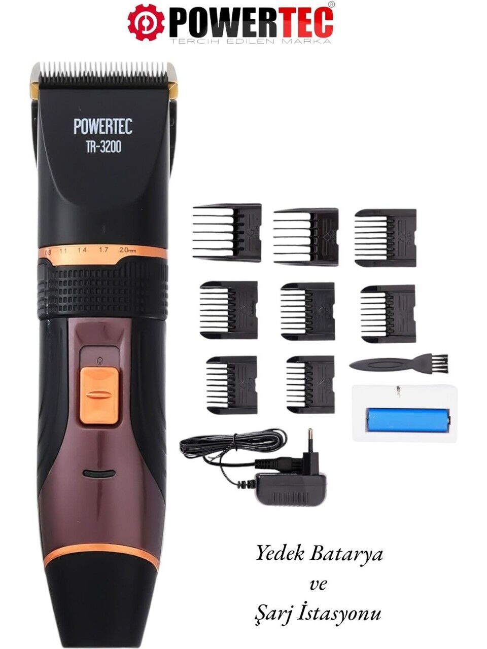 Powertec TR 3200 Çift Bataryalı Saç Kesme Makinesi