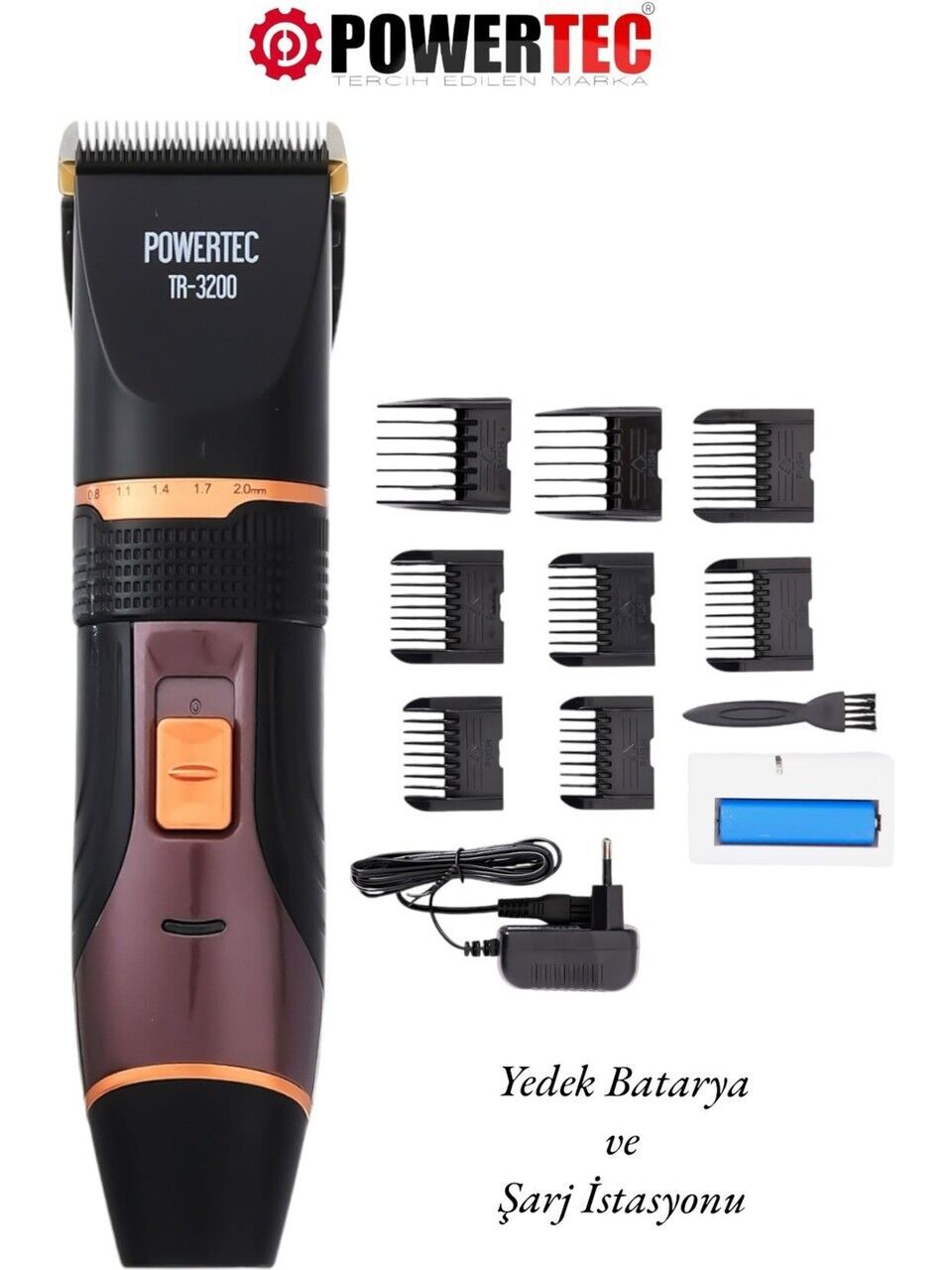 Powertec TR 3200 Çift Bataryalı Saç Kesme Makinesi