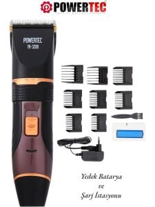 Powertec Tr 3200 Çift Bataryalı Saç Kesme Makinesi