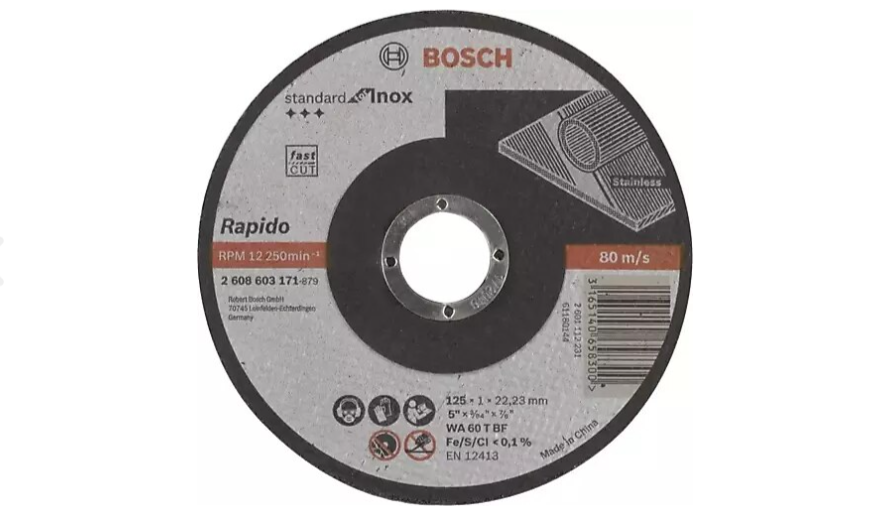 Bosch 125X1,0Mm Standard For Inox Rapido 1 adet