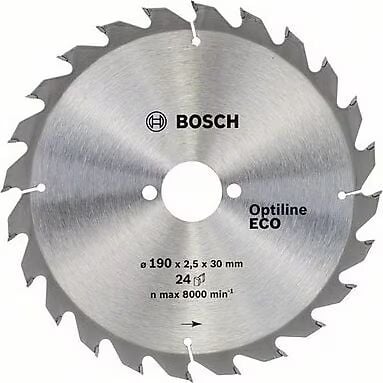Bosch Optiline Eco 190*30 24 DİŞ Daire Testere Bıçağı