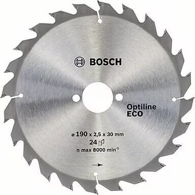 Bosch Optiline Eco 190*30 24 Diş Daire Testere Bıçağı