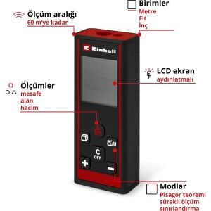 EİNHELL TC-LD 60 R LAZER ÖLÇÜ ALETİ