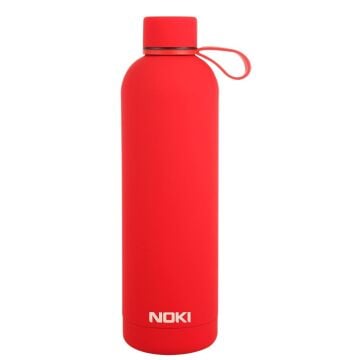Noki Soft Touch Vidalı Kapak Çelik Termos Matara 730 ml Kırmızı
