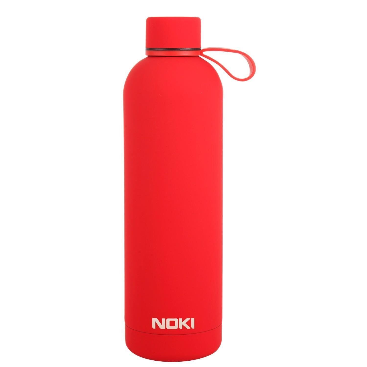 Noki Soft Touch Vidalı Kapak Çelik Termos Matara 730 ml Kırmızı