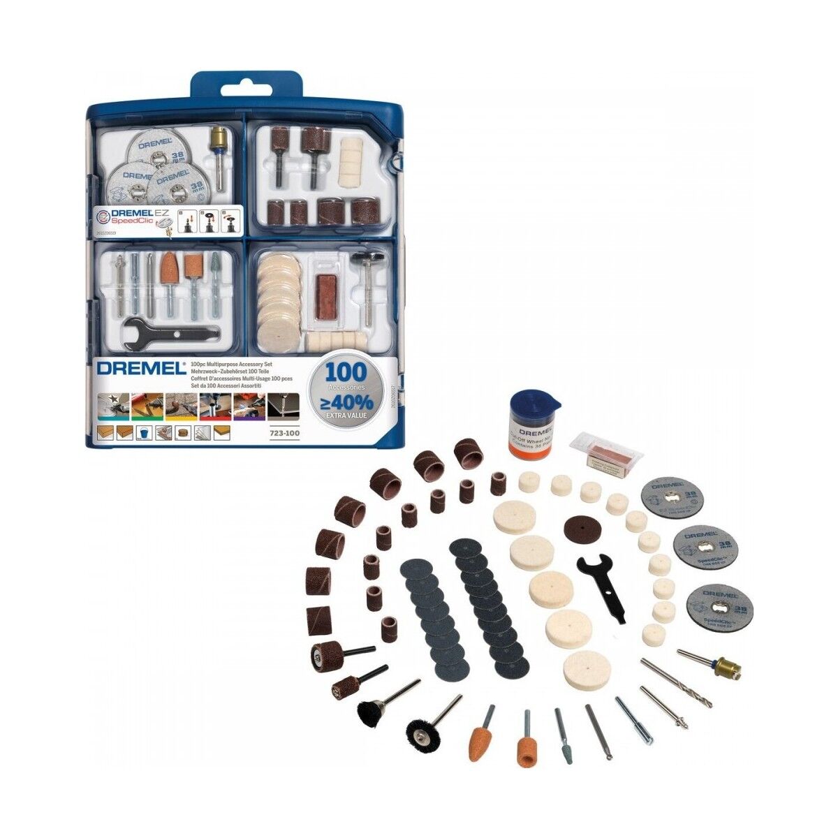 DREMEL® 100 PARÇA MULTİPURPOSE AKSESUAR SET (723)