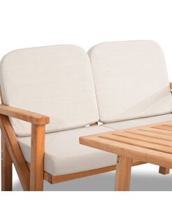 Bahex İris 2+1+1 Ahşap Oturma Grubu