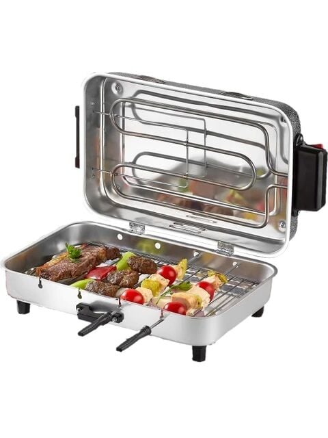 Taner Orta Boy Elektrikli Izgara Barbekü Mangal - Gri