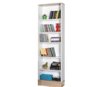Adore Base Genç Odası 6 Raflı Kitaplık Meşe-Beyaz