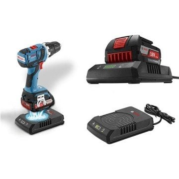 Bosch Gsr 18 V-Ec Wlc Profesyonel Çift Akülü Vidalama 18V 2,0Ah - Kablosuz Şarj