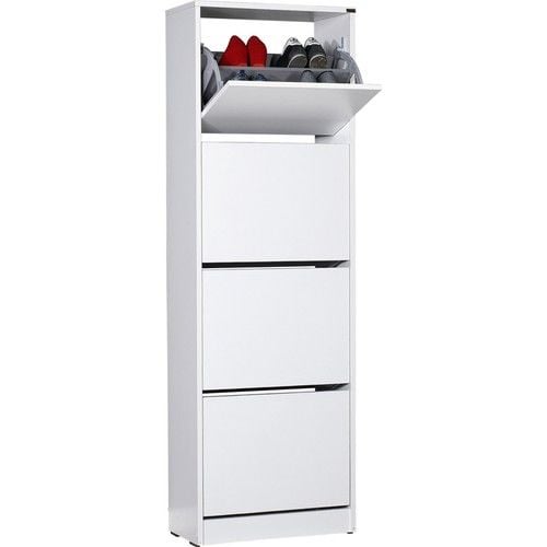Adore Mobilya Flat Duo 4 Katlı Ayakkabılık Beyaz