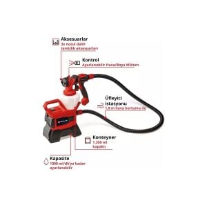 EİNHELL TE-SY 18/90 Lİ SOLO SPREY BOYA SİSTEMİ